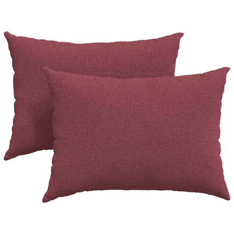 vidaXL Sofa Kussens 2 pcs Wijnrood 70 x 50 cm Stof afbeelding2 - 1