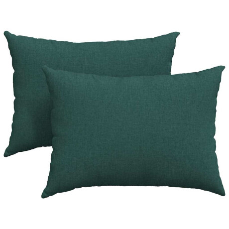 vidaXL Sofa Kussens 2 pcs Donkergroen 70 x 50 cm Stof afbeelding2 - 1