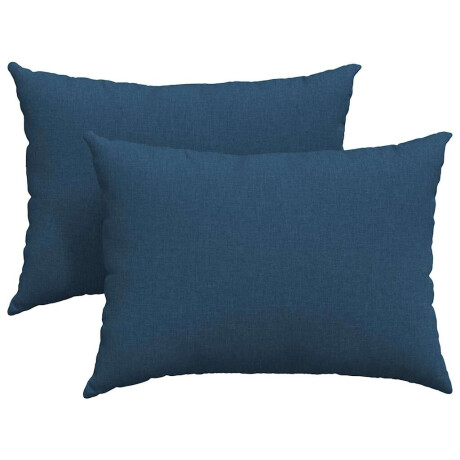 vidaXL Sofa Kussens 2 pcs Blauw 70 x 50 cm Stof afbeelding2 - 1