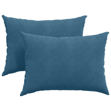vidaXL Sofa Kussens 2 stuks Blauw 70 x 50 cm Cordstof afbeelding2 - 1