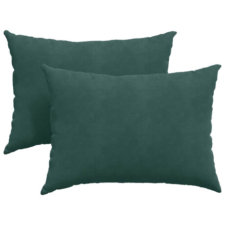 vidaXL Sofa Kussens 2 stuks Donkergroen 70 x 50 cm Cordstof afbeelding2 - 1