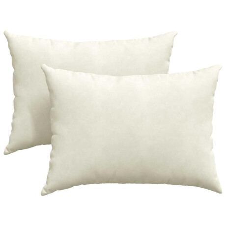 vidaXL Sofa Kussens 2 stuks Crème 70 x 50 cm Cordstof afbeelding2 - 1