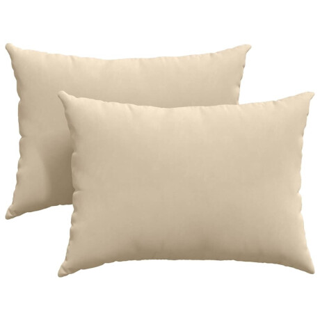 vidaXL Sofa Kussens 2 stuks Crème 70 x 50 cm Stof afbeelding2 - 1