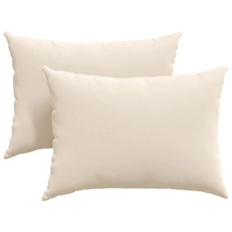 vidaXL Sofa Kussens 2 stuks Beige 70 x 50 cm Stof afbeelding2 - 1