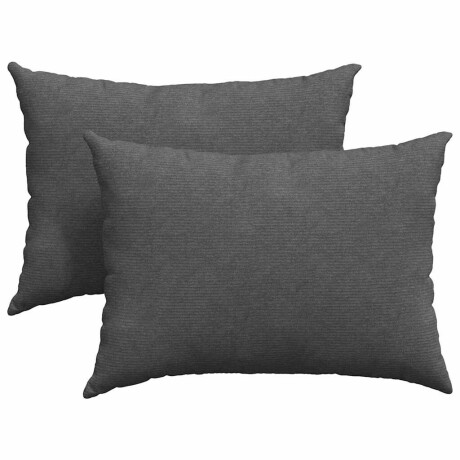 vidaXL Sofa Kussens 2 stuks Donkergrijs 70 x 50 cm Cordstof afbeelding2 - 1