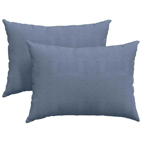 vidaXL Sofa Kussens 2 stuks Blauw 70 x 50 cm Cordstof afbeelding2 - 1