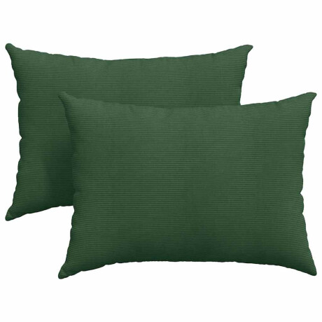 vidaXL Sofa Kussens 2 stuks Donkergroen 70 x 50 cm Cordstof afbeelding2 - 1