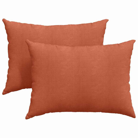 vidaXL Sofa Kussens 2 pcs Rood-oranje 70 x 50 cm Katoen Stof afbeelding2 - 1