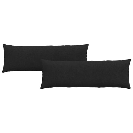 vidaXL Sofa Kussens 2 pcs Zwart 120 x 40 cm Stof afbeelding2 - 1