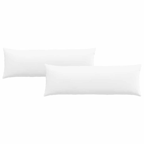 vidaXL Sofa Kussens 2 pcs Wit 120 x 40 cm Stof afbeelding2 - 1