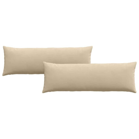 vidaXL Sofa Kussens 2 stuks Crème 120 x 40 cm Stof afbeelding2 - 1