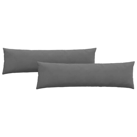 vidaXL Sofa Kussens 2 stuks Donkergrijs 145 x 40 cm Stof afbeelding2 - 1