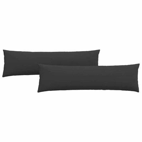 vidaXL Sofa Kussens 2 stuks Zwart 145 x 40 cm Stof afbeelding2 - 1