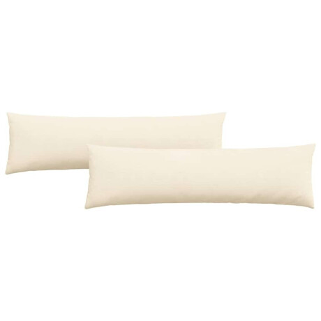 vidaXL Sofa Kussens 2 stuks Crème 145 x 40 cm Cordstof afbeelding2 - 1