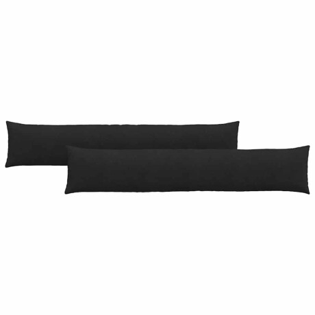 vidaXL Sofa Kussens 2 pcs Zwart 200 x 40 cm Stof afbeelding2 - 1