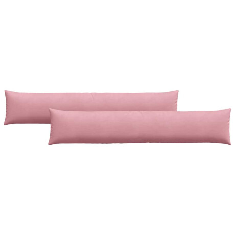 vidaXL Sofa Kussens 2 pcs Roze 200 x 40 cm Katoen Stof afbeelding2 - 1