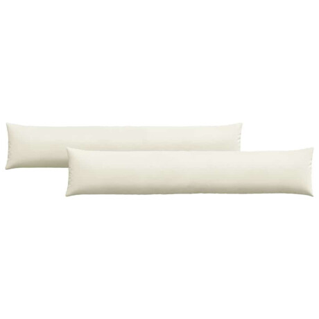 vidaXL Sofa Kussens 2 stuks Crème 200 x 40 cm Cordstof afbeelding2 - 1