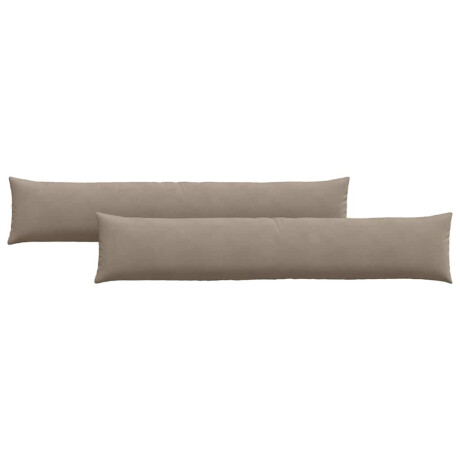 vidaXL Sofa Kussens 2 pcs Taupe 200 x 40 cm Stof afbeelding2 - 1