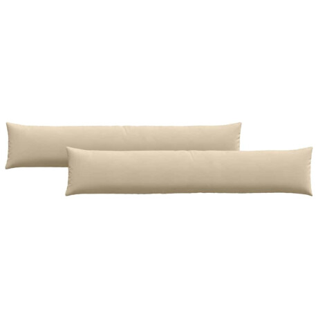 vidaXL Sofa Kussens 2 stuks Crème 200 x 40 cm Stof afbeelding2 - 1