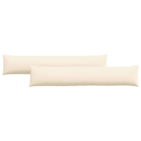 vidaXL Sofa Kussens 2 stuks Crème 200 x 40 cm Cordstof afbeelding2 - 1