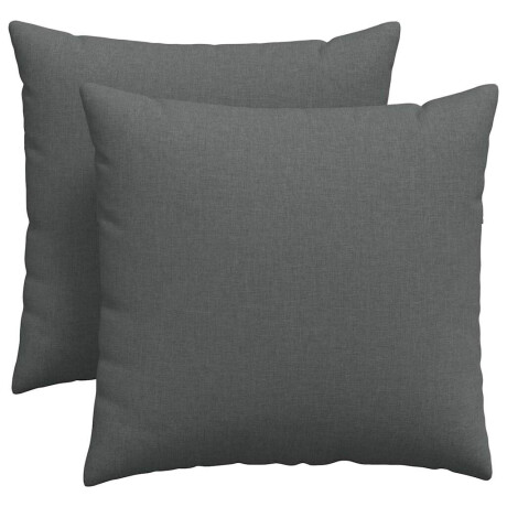 vidaXL Sofa Kussens 2 pcs Donkergrijs 45 x 45 cm Stof afbeelding2 - 1