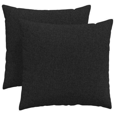 vidaXL Sofa Kussens 2 pcs Zwart 45 x 45 cm Stof afbeelding2 - 1