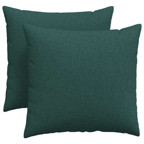 vidaXL Sofa Kussens 2 pcs Donkergroen 45 x 45 cm Stof afbeelding2 - 1