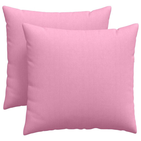 vidaXL Sofa Kussens 2 pcs Roze 45 x 45 cm Stof afbeelding2 - 1