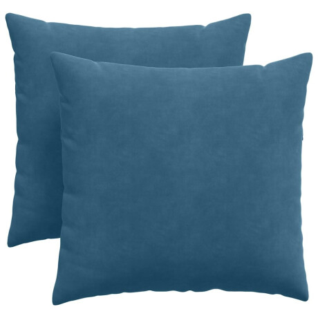 vidaXL Sofa Kussens 2 stuks Blauw 45 x 45 cm Cordstof afbeelding2 - 1