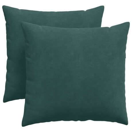 vidaXL Sofa Kussens 2 stuks Donkergroen 45 x 45 cm Cordstof afbeelding2 - 1