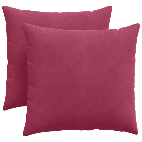 vidaXL Sofa Kussens 2 stuks Wijnrood 45 x 45 cm Cordstof afbeelding2 - 1