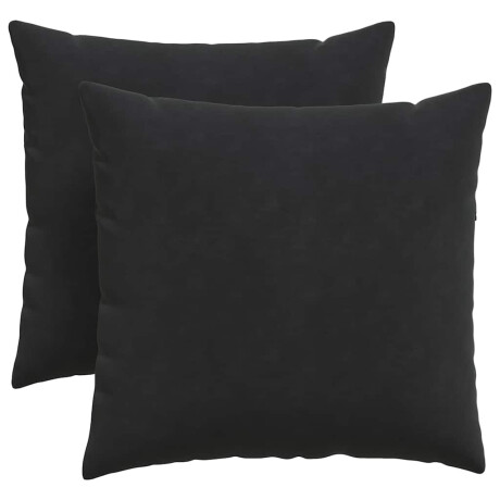 vidaXL Sofa Kussens 2 stuks Zwart 45 x 45 cm Cordstof afbeelding2 - 1