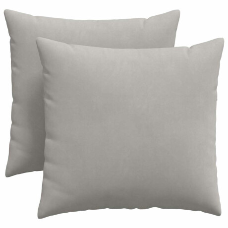 vidaXL Sofa Kussens 2 stuks Lichtgrijs 45 x 45 cm Stof afbeelding2 - 1