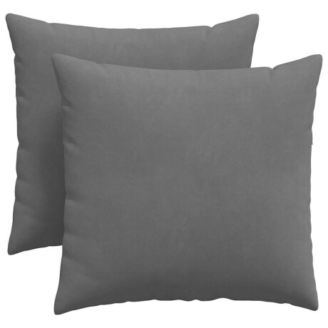 vidaXL Sofa Kussens 2 stuks Donkergrijs 45 x 45 cm Stof afbeelding2 - 1