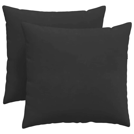 vidaXL Sofa Kussens 2 stuks Zwart 45 x 45 cm Stof afbeelding2 - 1