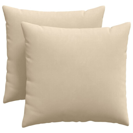 vidaXL Sofa Kussens 2 stuks Crème 45 x 45 cm Stof afbeelding2 - 1