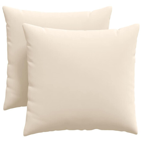 vidaXL Sofa Kussens 2 stuks Beige 45 x 45 cm Stof afbeelding2 - 1