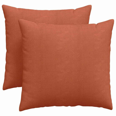 vidaXL Sofa Kussens 2 pcs Rood-oranje 45 x 45 cm Katoen Stof afbeelding2 - 1
