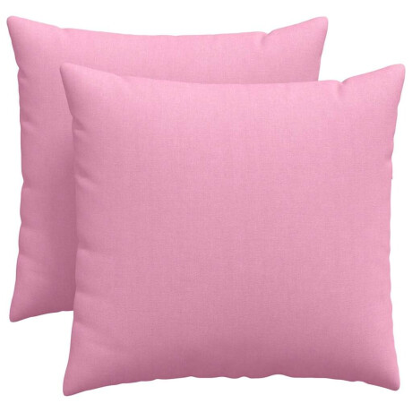 vidaXL Sofa Kussens 2 pcs Roze 50 x 50 cm Stof afbeelding2 - 1