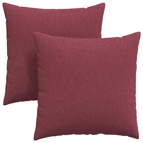 vidaXL Sofa Kussens 2 pcs Wijnrood 60 x 60 cm Stof afbeelding2 - 1
