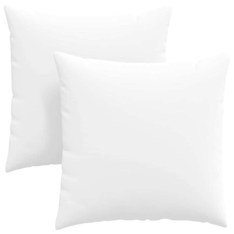 vidaXL Sofa Kussens 2 pcs Wit 60 x 60 cm Stof afbeelding2 - 1