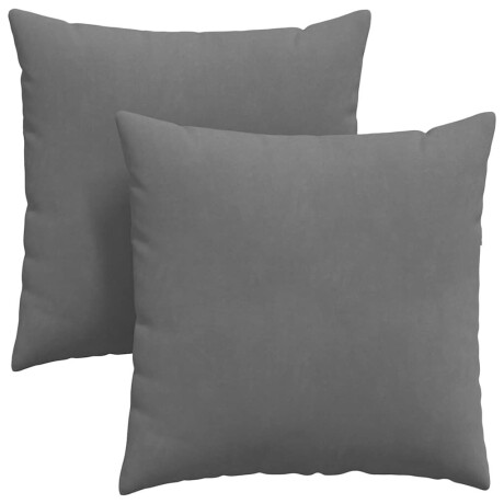 vidaXL Sofa Kussens 2 stuks Donkergrijs 60 x 60 cm Stof afbeelding2 - 1