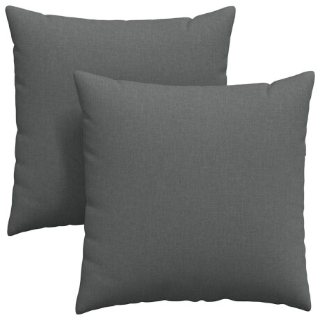 vidaXL Sofa Kussens 2 pcs Donkergrijs 80 x 80 cm Stof afbeelding2 - 1