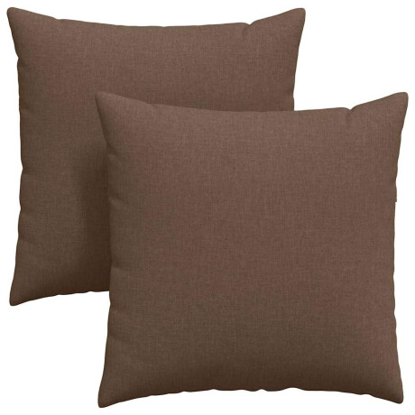 vidaXL Sofa Kussens 2 pcs Bruin 80 x 80 cm Stof afbeelding2 - 1