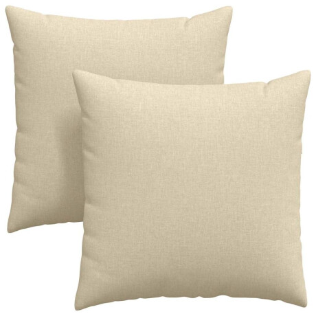 vidaXL Sofa Kussens 2 pcs Crème 80 x 80 cm Stof afbeelding2 - 1