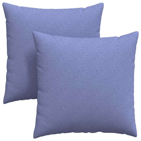 vidaXL Sofa Kussens 2 pcs Jeans Blauw 80 x 80 cm Stof afbeelding2 - 1