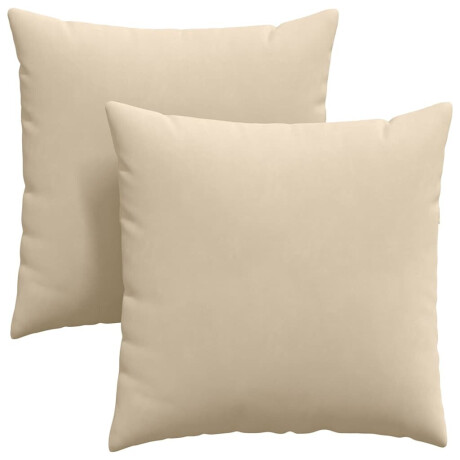 vidaXL Sofa Kussens 2 stuks Crème 80 x 80 cm Stof afbeelding2 - 1