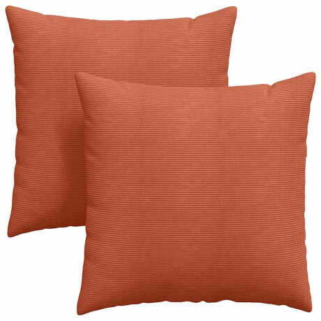 vidaXL Sofa Kussens 2 pcs Rood-oranje 80 x 80 cm Katoen Stof afbeelding2 - 1