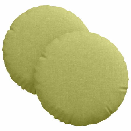 vidaXL Zitkussens 2 pcs Lichtgroen Ø30 x 13 cm Stof afbeelding2 - 1