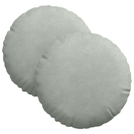 vidaXL Zitkussens 2 pcs Lichtgrijs Ø30 x 13 cm Fluweel afbeelding2 - 1